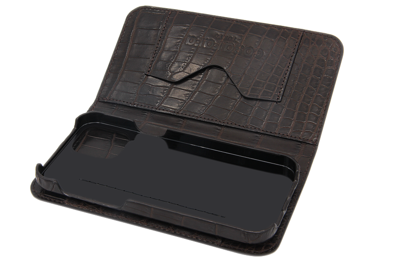 スマートフォンケース ポケット付 フォールディングタイプ プレミアム チョコレート for Apple iPhone 12 / 12 Pro