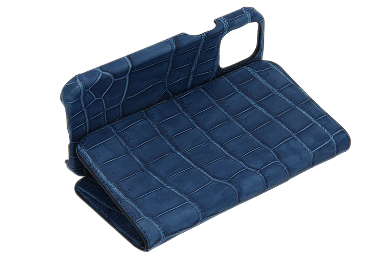 スマートフォンケース ポケット付 フォールディングタイプ プレミアム 藍 for Apple iPhone 13 / iPhone 13 Pro