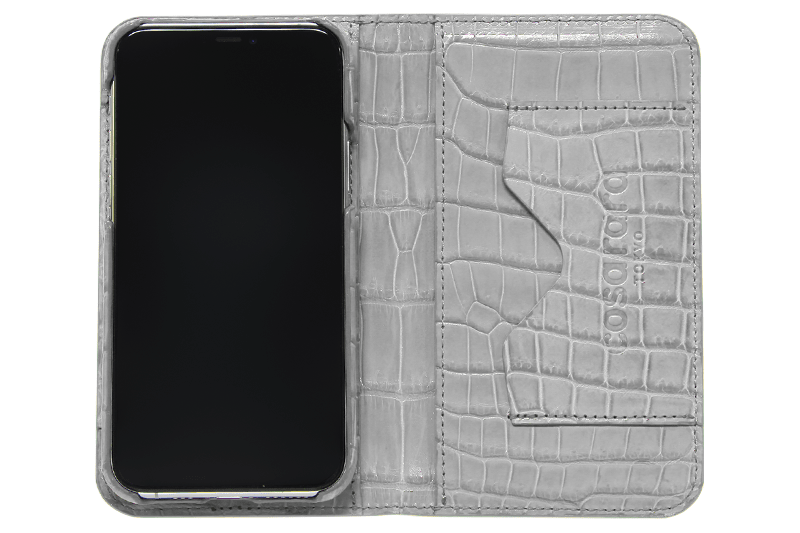 スマートフォンケース ポケット付 フォールディングタイプ プレミアム ホワイト for Apple iPhone 13 / iPhone 13 Pro