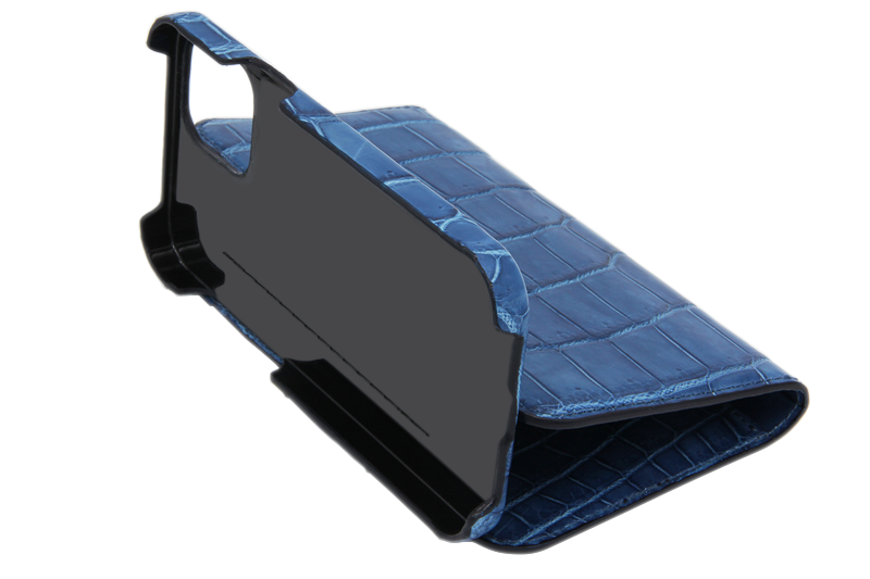 スマートフォンケース ポケット付 フォールディングタイプ プレミアム 藍 for Apple iPhone 13 Pro Max