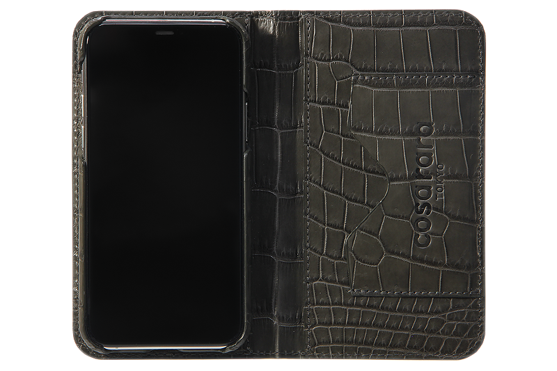 スマートフォンケース ポケット付 フォールディングタイプ プレミアム クレイ for Apple iPhone 13 Pro Max