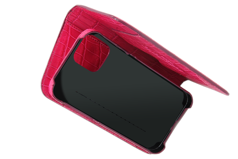 スマートフォンケース ポケット付 フォールディングタイプ プレミアム ピンク for Apple iPhone 13 Pro Max