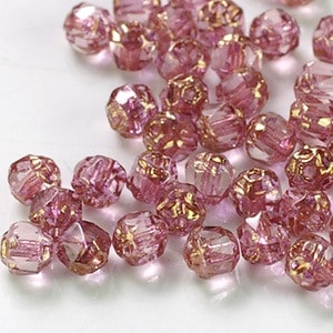 ファイヤーポリッシュ ダブルフェイスオクタゴンミニ ロザリン 4mm