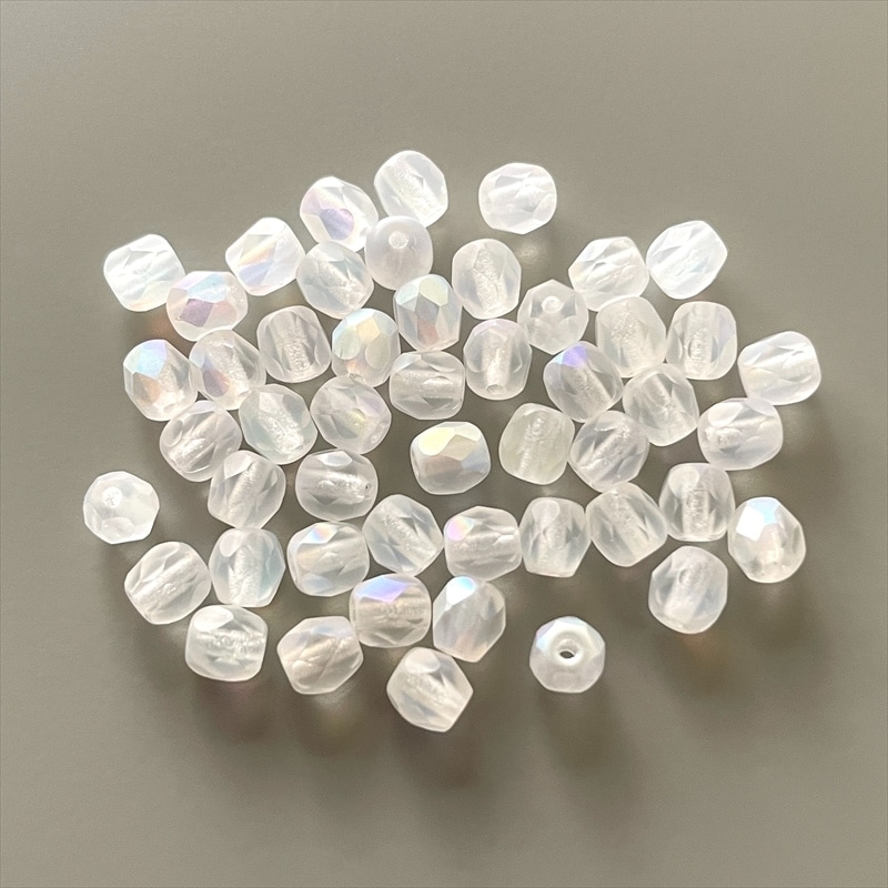 ファイヤーポリッシュ ラウンド マットクリスタルAB(サイズ展開あり)