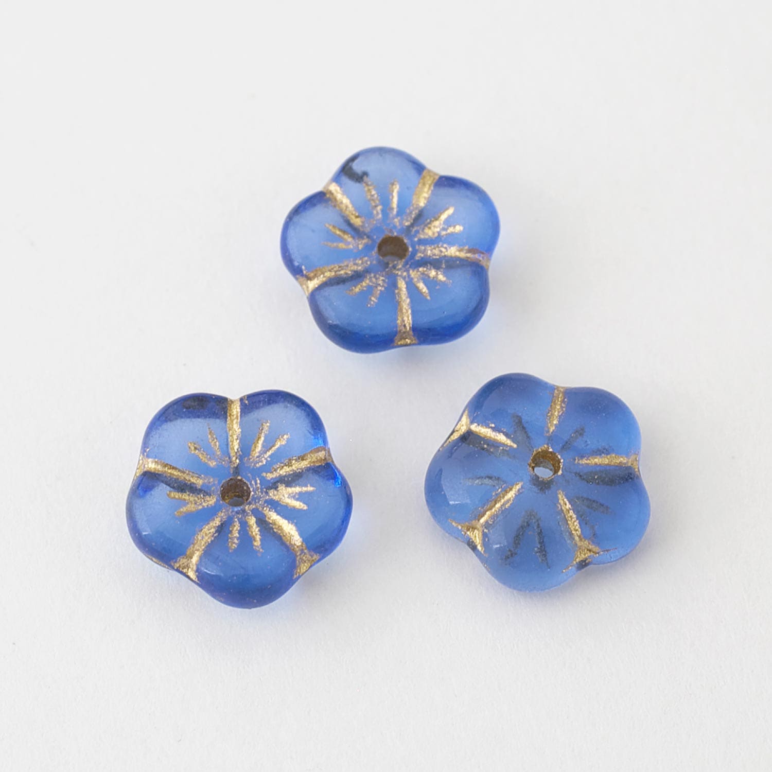 フラワー サファイヤ/ゴールドライン 8mm