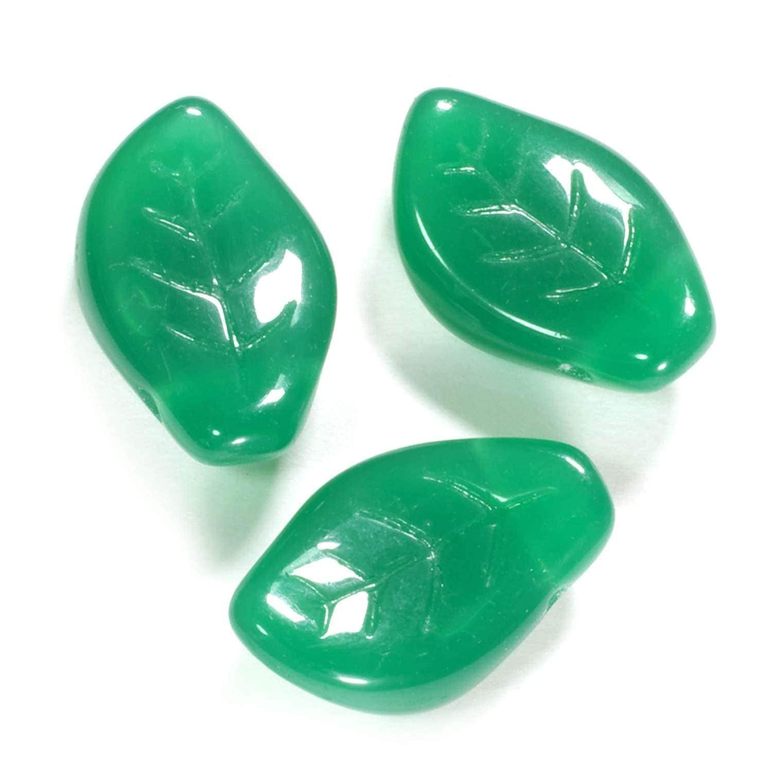 リーフ ミルキーグリーン 9mm×14mm