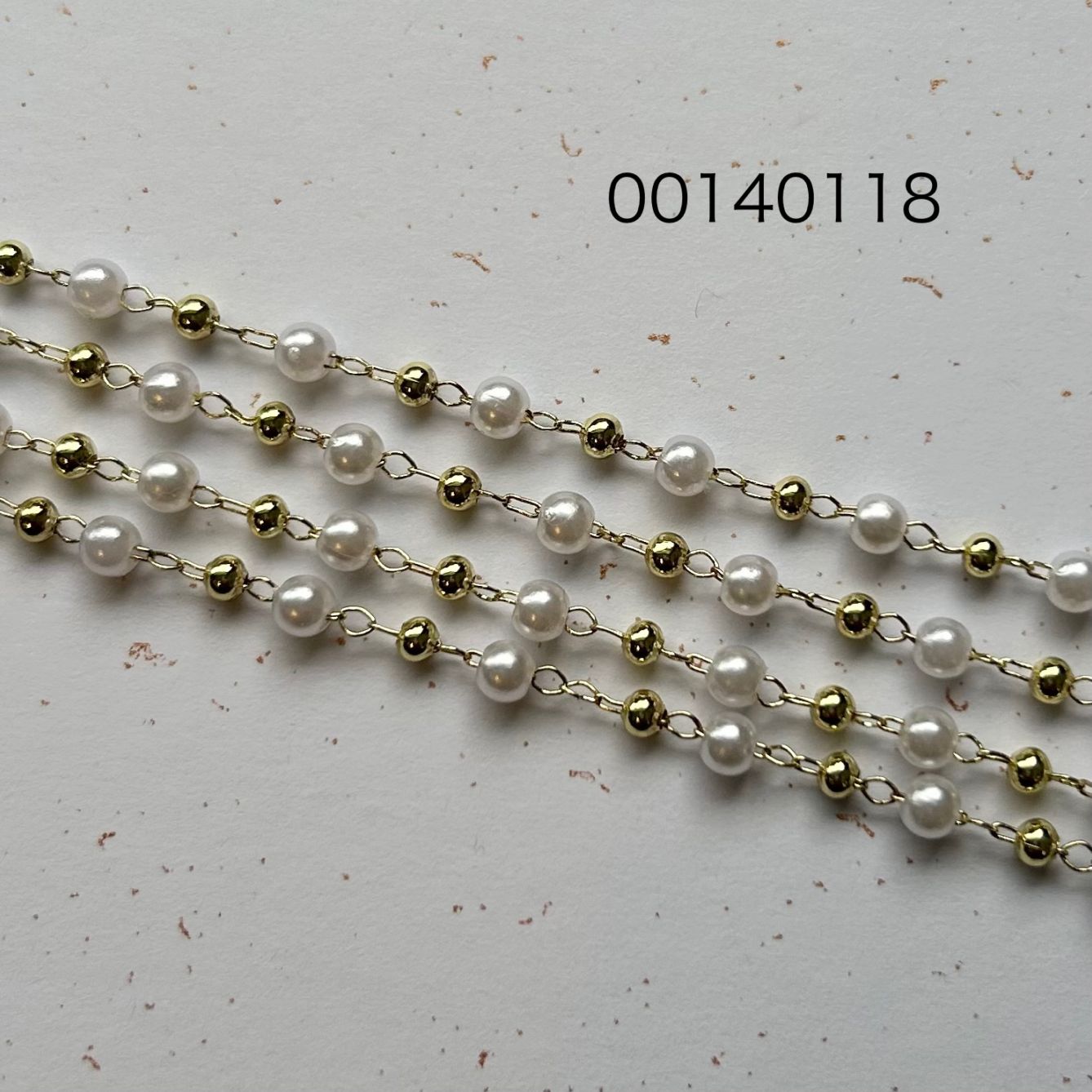 手作り装飾チェーン（メタルパール4ｍｍ）