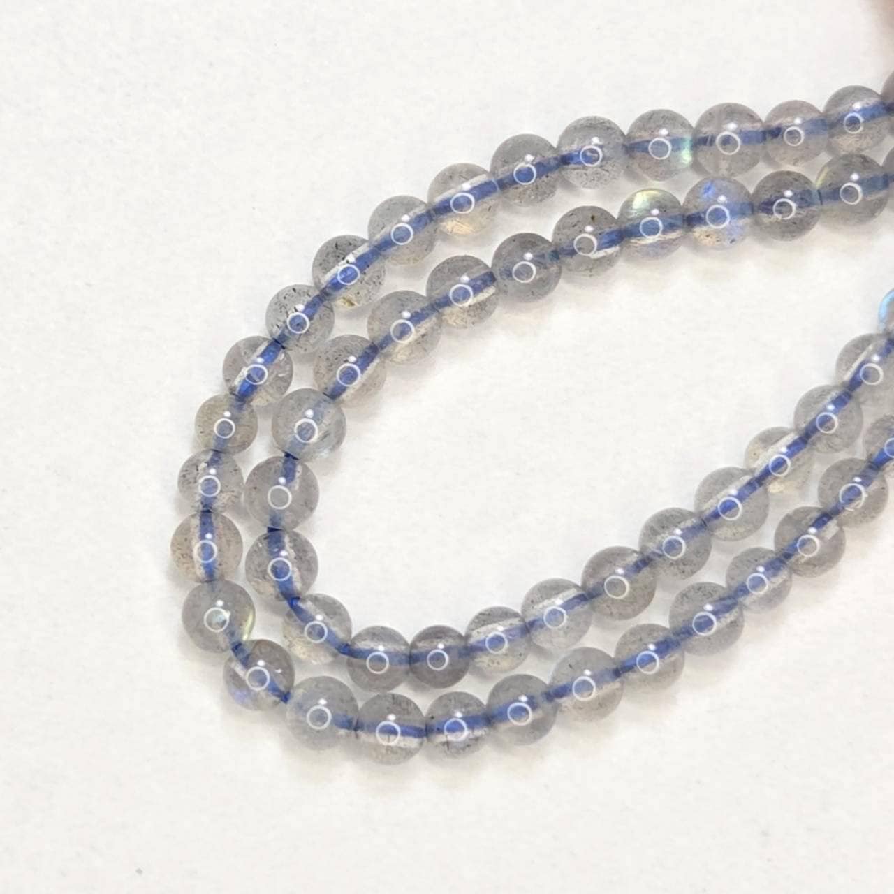 天然石連ビーズ‐アイオライト3㎜