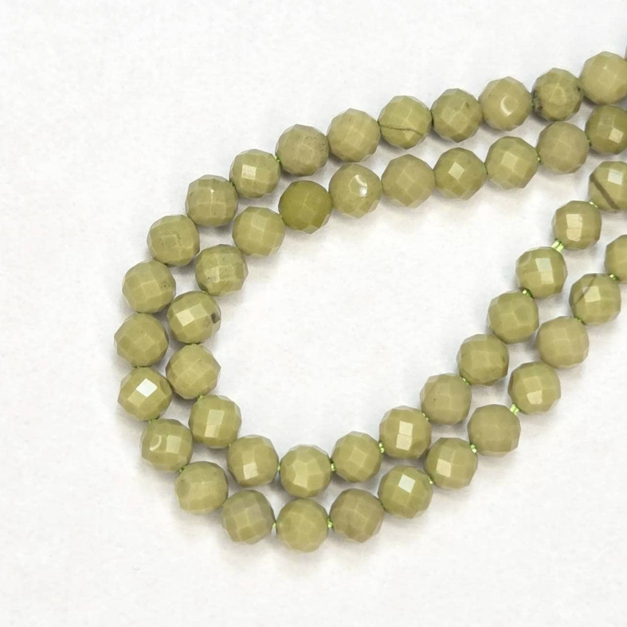 天然石連ビーズ‐アボカドジャスパー