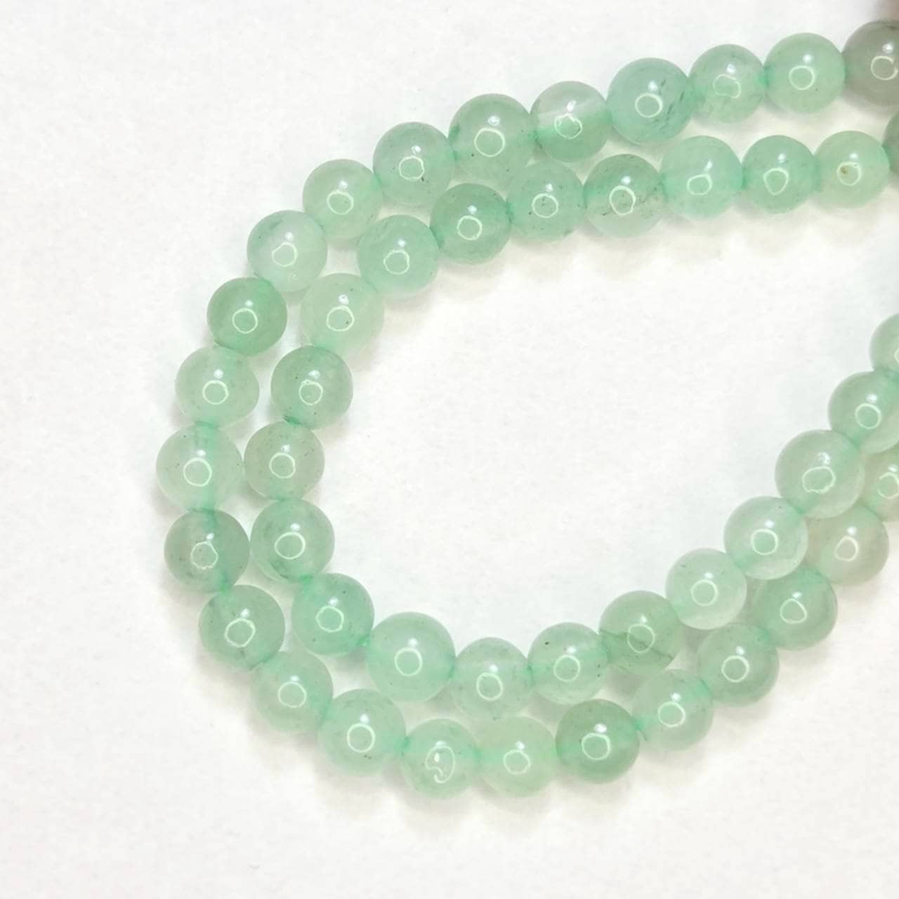 天然石連ビーズ‐アマゾンナイト4㎜