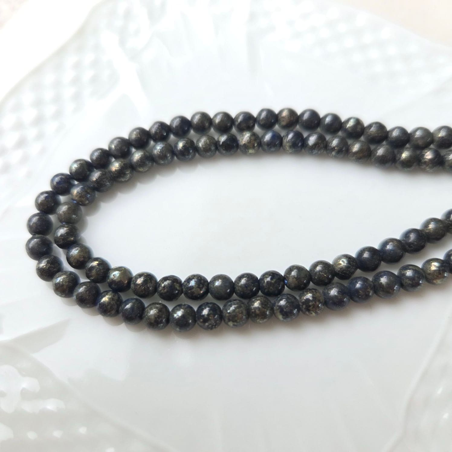 天然石連ビーズクリソコラ４ｍｍ