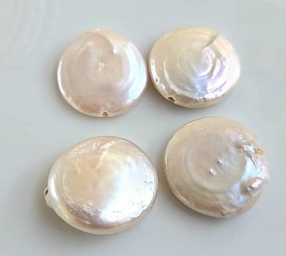 淡水パール：パールコイン縦穴（2個入り）