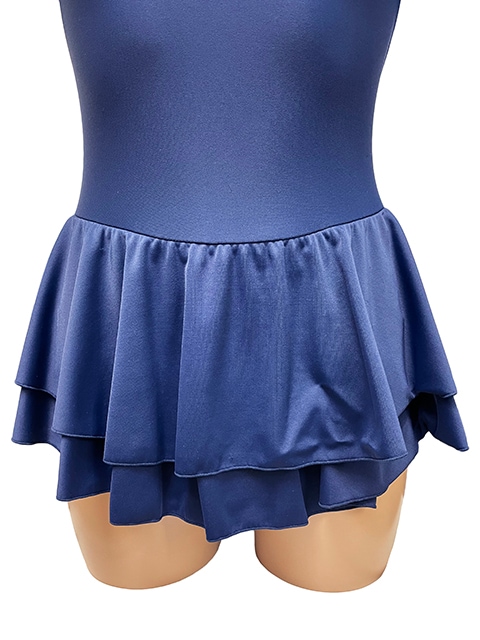 コスメイトオリジナル パフスリーブWスカート型レオタード