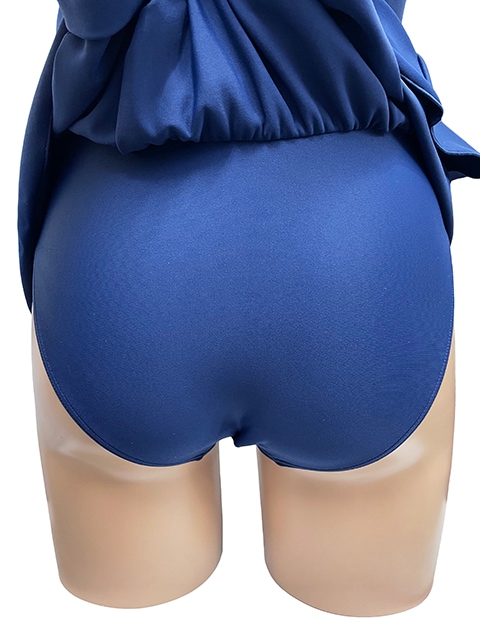 コスメイトオリジナル パフスリーブWスカート型レオタード