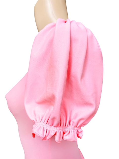 コスメイトオリジナル パフスリーブWスカート型レオタード