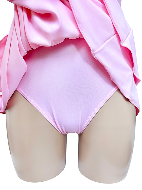 コスメイトオリジナル パフスリーブWスカート型レオタード