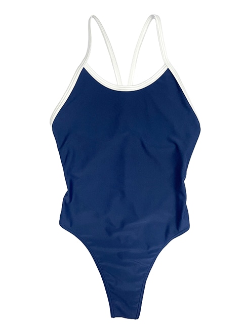 コスメイトオリジナル スベスベ素材Tバックパイピングスク水