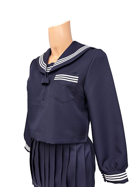秋冬 セーラー服 濃紺