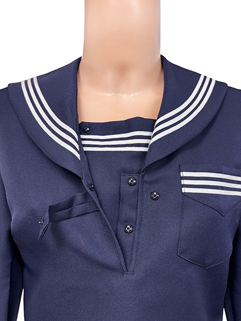 秋冬 セーラー服 濃紺