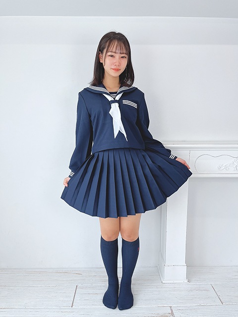 秋冬 セーラー服 濃紺