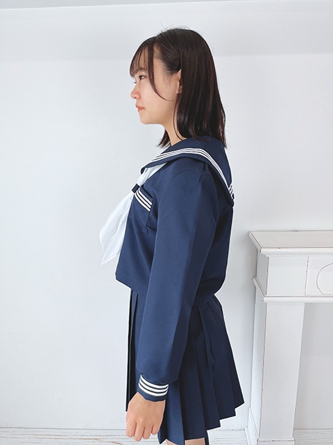 秋冬 セーラー服 濃紺