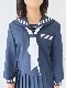 秋冬 セーラー服 濃紺
