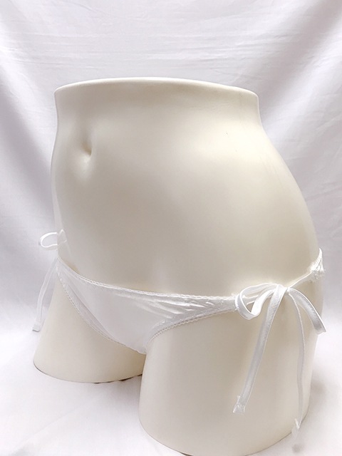 トリコットサテン フルバック横ヒモショーツ