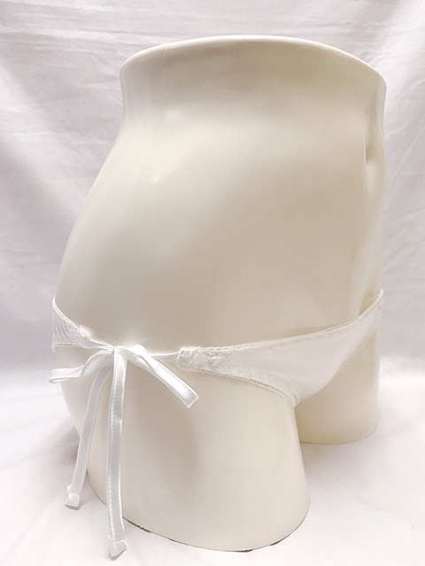 トリコットサテン フルバック横ヒモショーツ