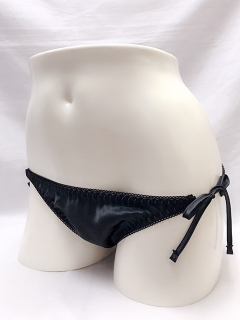 トリコットサテン フルバック横ヒモショーツ