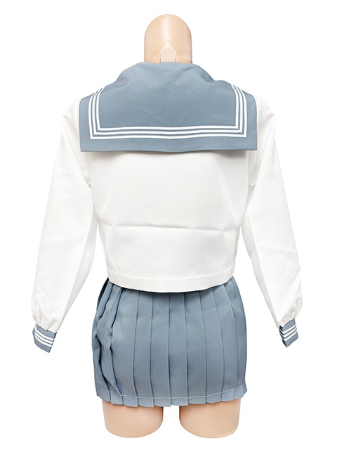 秋冬 セーラー服 クリーム×グレー
