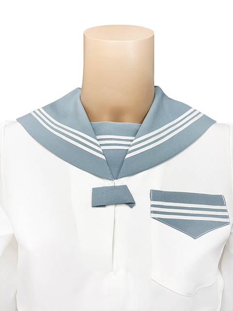 秋冬 セーラー服 クリーム×グレー
