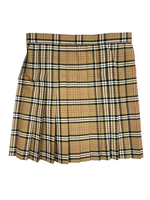 チェック プリーツ スカート ベージュ