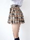 チェック プリーツ スカート ベージュ
