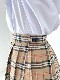 チェック プリーツ スカート ベージュ