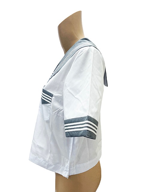 春夏 半袖 セーラー服 杢グレー