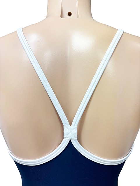 コスメイトオリジナル スベスベ素材フルバックパイピングスクール水着