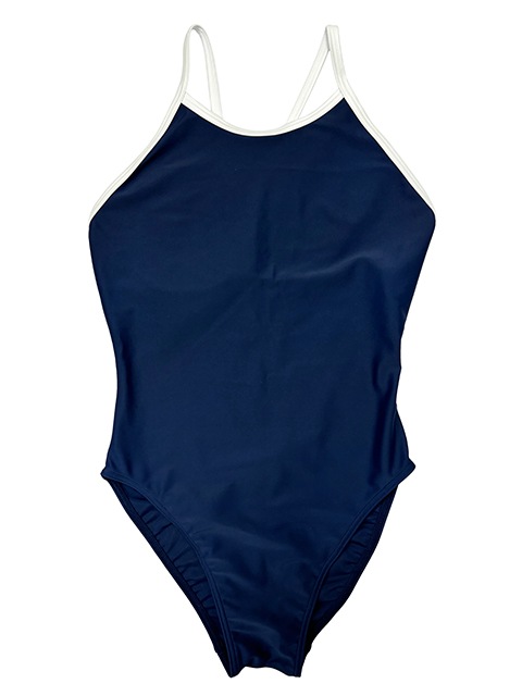 コスメイトオリジナル スベスベ素材フルバックパイピングスクール水着