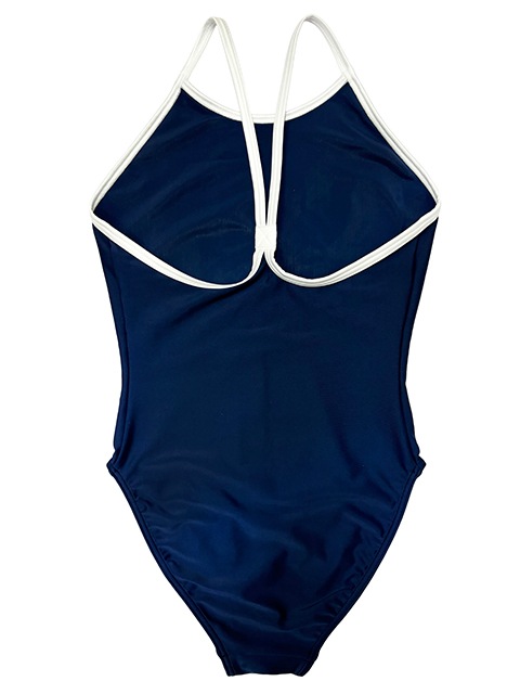 コスメイトオリジナル スベスベ素材フルバックパイピングスクール水着