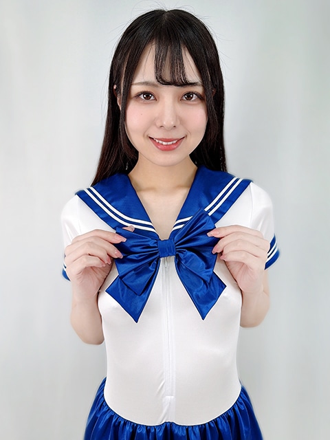 コスメイトオリジナル 配色タイプスーパーウェットセーラーレオタード<ネイビー>