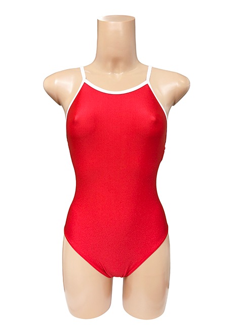 【ブルー新登場!】コスメイトオリジナル2WAYストレッチ素材パイピングスクール水着