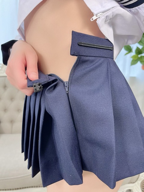 【ウエスト95cm登場】コスメイトオリジナル ウルトラマイクロミニプリーツスカート 濃紺