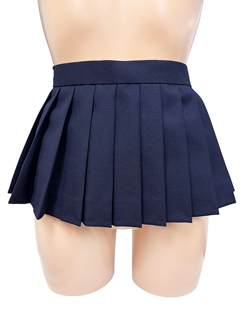 【ウエスト95cm登場】コスメイトオリジナル ウルトラマイクロミニプリーツスカート 濃紺