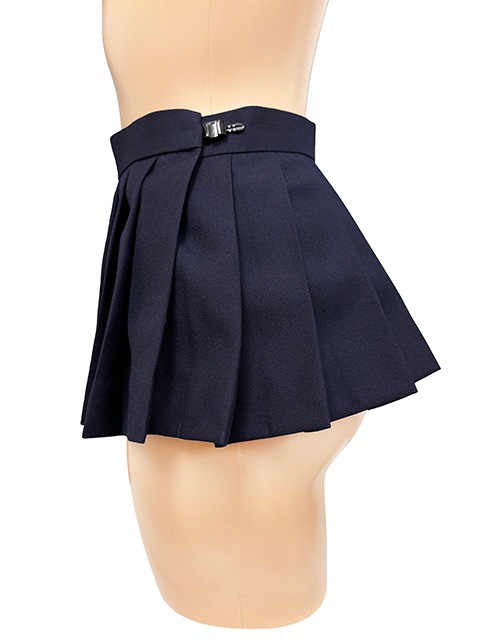 【ウエスト95cm登場】コスメイトオリジナル ウルトラマイクロミニプリーツスカート 濃紺