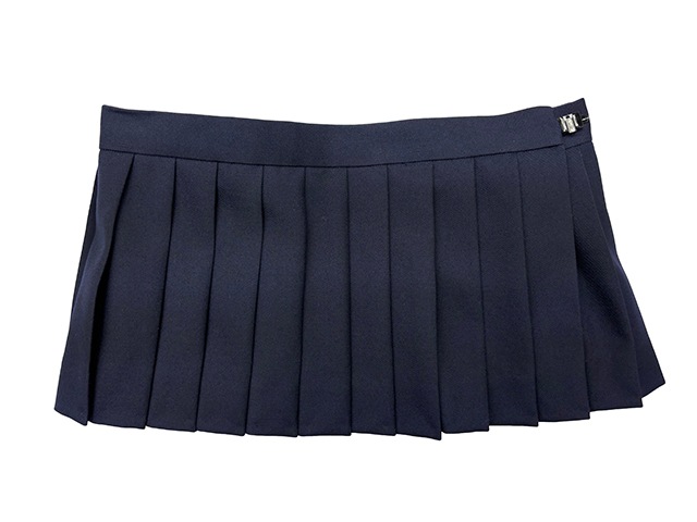 【ウエスト95cm登場】コスメイトオリジナル ウルトラマイクロミニプリーツスカート 濃紺