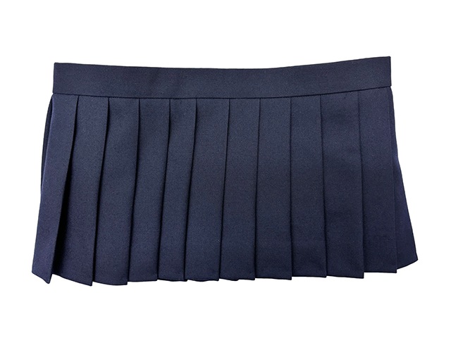 【ウエスト95cm登場】コスメイトオリジナル ウルトラマイクロミニプリーツスカート 濃紺