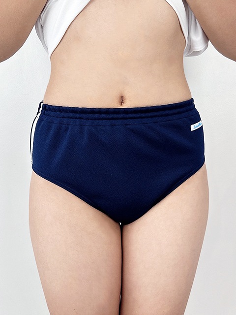 コスメイトオリジナル ハーフバックタイプライン入りハイレグブルマー