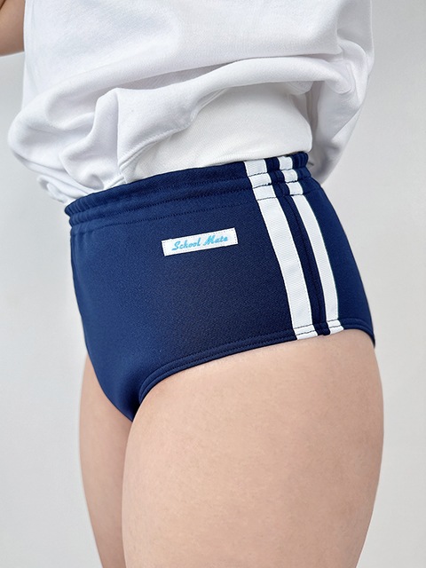 コスメイトオリジナル ハーフバックタイプライン入りハイレグブルマー