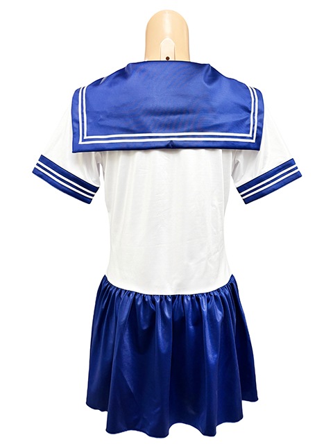 【受注生産】5Lサイズ コスメイトオリジナル 配色タイプスーパーウェットセーラーレオタード<ネイビー>