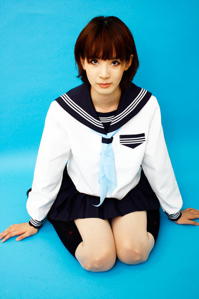 秋冬セーラー服 オフホワイト×濃紺