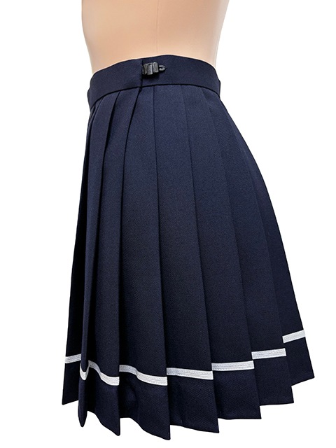 コスメイトオリジナル学販生地使用 ライン入プリーツスカート